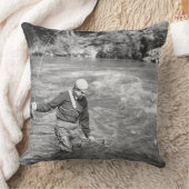 人の魚釣り クッション (ブランケット)