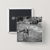 人の魚釣り 缶バッジ (正面&裏面)