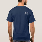 人の黒いAMCSIのティーw/greyの足 Tシャツ (裏面)