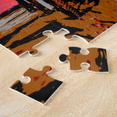 人の10代のな男の子のモトクロスのモーターバイクの乗馬 ジグソーパズル (側面)