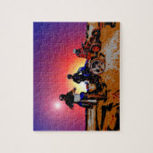 人の10代のな男の子のモトクロスのモーターバイクの乗馬 ジグソーパズル (縦)