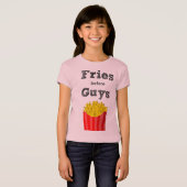 人の10代のなTシャツの前の揚げ物 Tシャツ (正面フル)