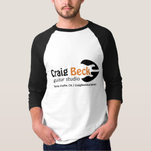 人の3/4の袖のティー クレイグの小川のギターのスタジオ Tシャツ