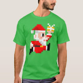 人の8ビットサンタクロースのクリスマスのTシャツ Tシャツ (正面)