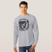 人の"ヒヒ"の長袖 Tシャツ (正面フル)