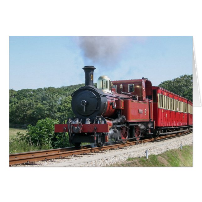 人のCastletownの島の蒸気の列車 (正面横)