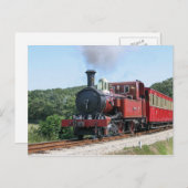 人のCastletownの島の蒸気の列車 ポストカード (正面/裏面)