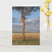 人のCombesの野性生物の芸術の挨拶状 カード (黄色い花)