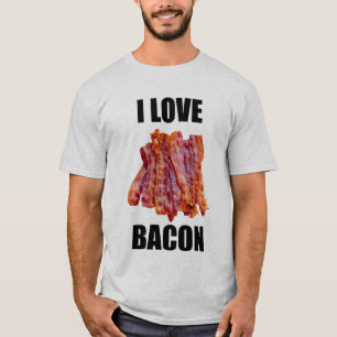 人のI愛ベーコンの灰色のTシャツ Tシャツ
