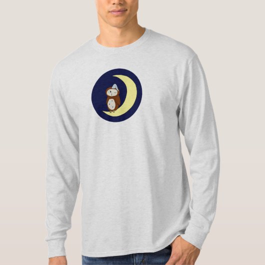 人のL/Sの軽い灰の夜型の人のティーg/n Tシャツ (正面)