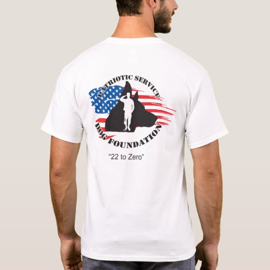 人のPSDF -着色されるライト Tシャツ (裏面)