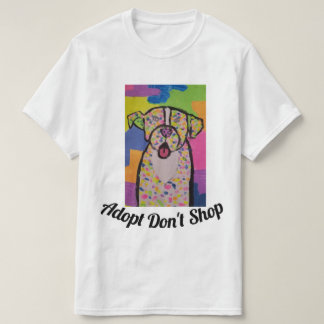 人のTシャツのカラフルな犬のデザイン Tシャツ