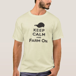 人のTシャツの平静そして農場を保って下さい Tシャツ