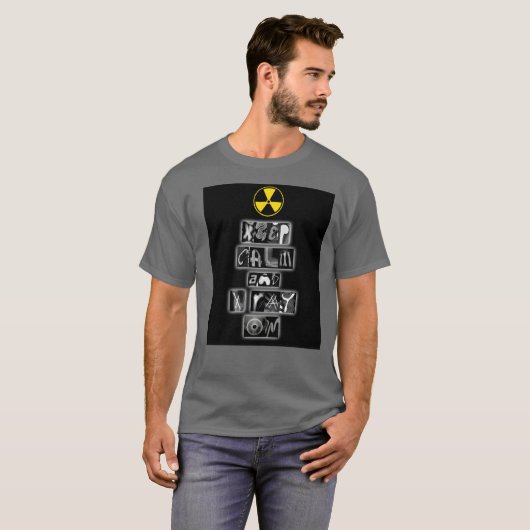 人のTシャツ"の"平静そしてX線を保って下さい Tシャツ (正面フル)
