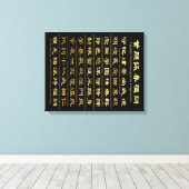 人のVerhaltensregelnのfür Kampfkünstlerは甲高い声で話します キャンバスプリント (インサイチュ (ウッドフロア))