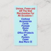 人のZazzleの名刺 名刺 (裏面)