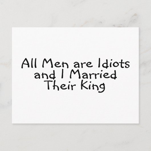 人はみな馬鹿で結婚した王だ ポストカード (正面)