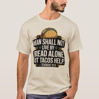 人はパンだけでは生きられない Tシャツ