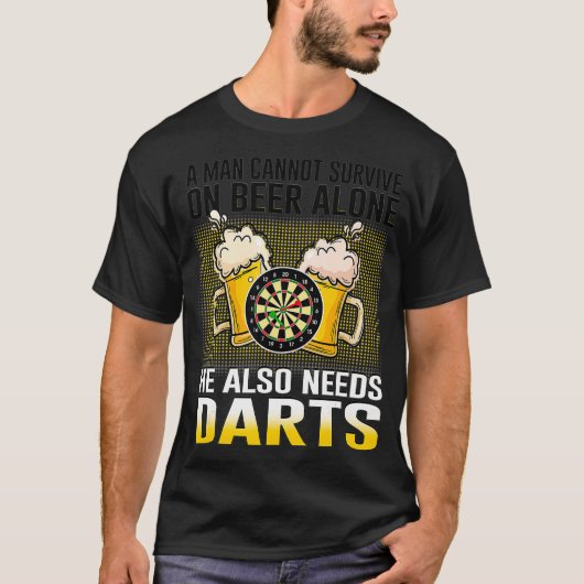 人はビール生き延びも飲み放題 Tシャツ (正面)