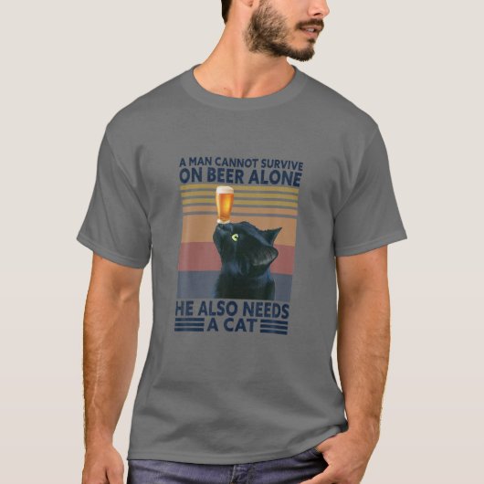 人は一人でビールを飲むこ生き延びとができず、また必要なのは Tシャツ (正面)