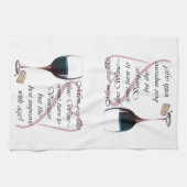 人は上質ワインのユーモアのあるなギフトのようです キッチンタオル (横)