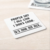 人は僕が僕の真似をしないと言気にう スクエアペーパーコースター (アングル)