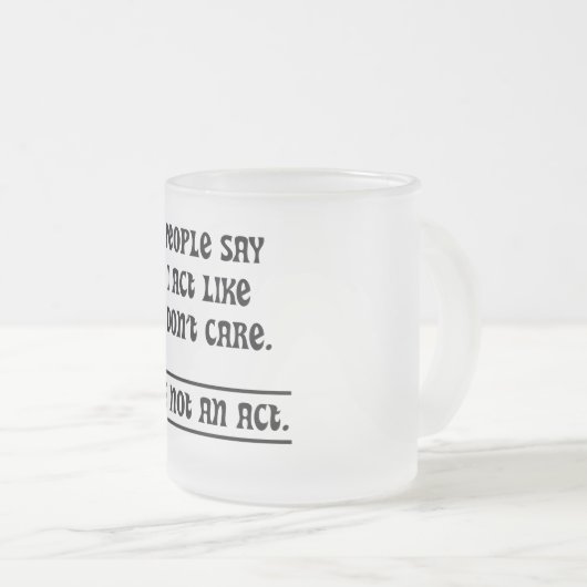 人は僕が僕の真似をしないと言気にう フロストグラスマグカップ (正面右)