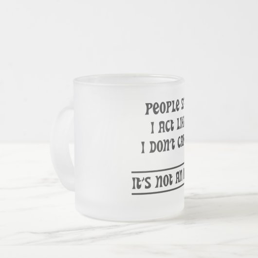 人は僕が僕の真似をしないと言気にう フロストグラスマグカップ (正面左)