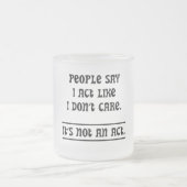 人は僕が僕の真似をしないと言気にう フロストグラスマグカップ (中央)