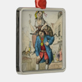 人は害、か婚姻、c.1766と荷を積みました メタルオーナメント (右)