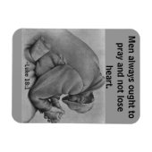 人は常に聖書の祈引用文に従う マグネット (横)