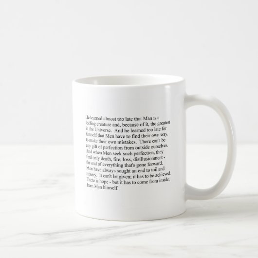 人は感じの創造物のマグです コーヒーマグカップ (右)