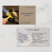 人は木製の部分を槌で打ちます 名刺 (正面/裏面)