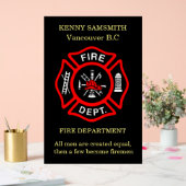 人は皆平等に造られ、数人は消防士になる アクリルサイン (ウェディング)