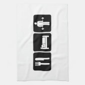 人は睡眠の上昇の重量を食べます キッチンタオル (縦)