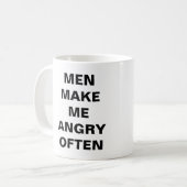 人は私を頻繁に怒りますマグを作ります コーヒーマグカップ (正面左)