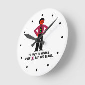 人は芸術に似ている ラウンド壁時計 (傾斜)