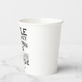 人は金が幸せにならないと買言う 紙コップ (左)