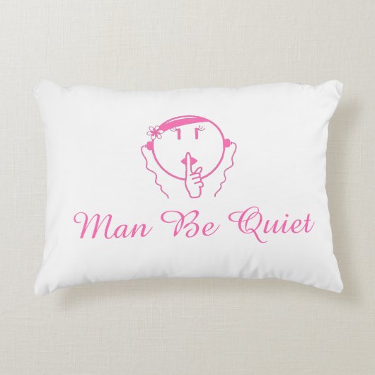 人は静か私が睡眠の枕の彼女の物です アクセントクッション (正面)