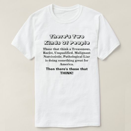 人は2種類ある...... Tシャツ (デザイン正面)