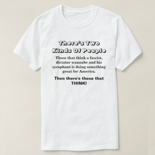 人は2種類ある...... Tシャツ (デザイン正面)