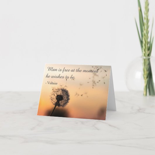 人はVoltaireの自由な引用文です カード (正面)