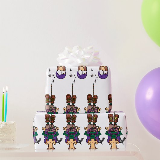 人ぶら下がったはロープから ラッピングペーパー