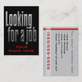 人または人のための職探しの名刺 名刺 (正面/裏面)