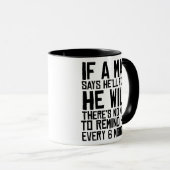 人もしは始末をつけろと言う マグカップ (正面右)