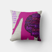 人もしを判断する感動的引用文投げ桶 クッション (正面)