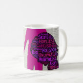 人もしを判断する感動的引用文・コーヒーmu コーヒーマグカップ (正面右)