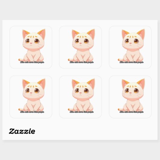 人よりも猫が好き スクエアシール (シート)