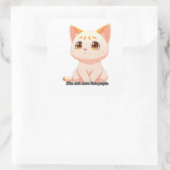 人よりも猫が好き スクエアシール (バッグ)