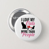 人よりも猫が好き 缶バッジ (正面&裏面)